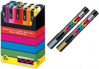 Uni-posca Paint Marker Pen Mitsubishi Pencil Uni Posca Poster Color Marking Pens Medium Point (PC-5M