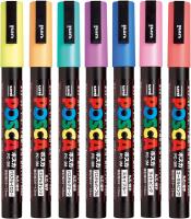 Uni Posca Paint Marker Pen, Fine Point, (PC-3M 7C) -Set of 7 Natural Color
