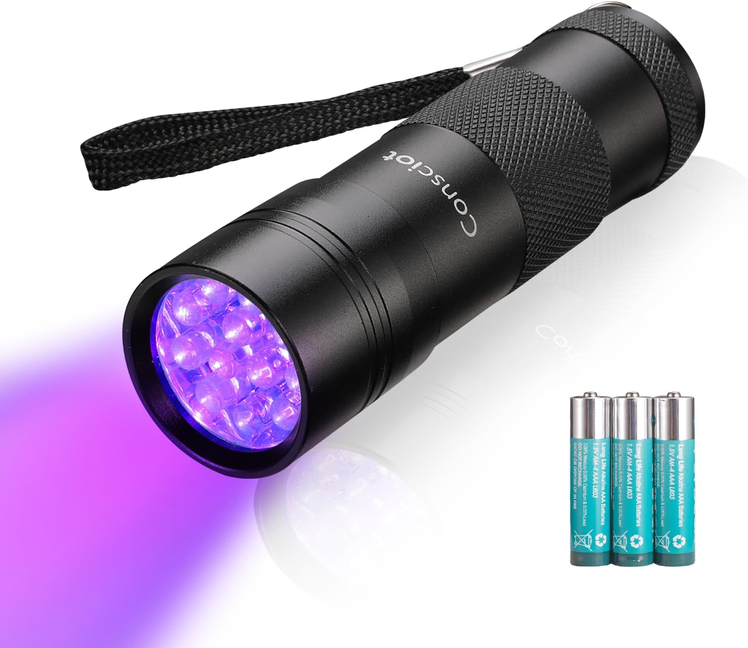 Consciot UV Flashlight Black Light – 12 LED 395n&hellip;