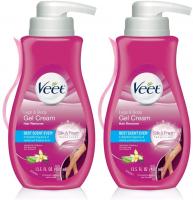VEET Silk and Fresh Technology Hair Removal Gel Cream for Legs & Body, (Pack of 2)- 13.5 Fl Oz (