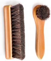 VESONNY Horsehair Shoe Brush for Shoe Cleaning and Polishing