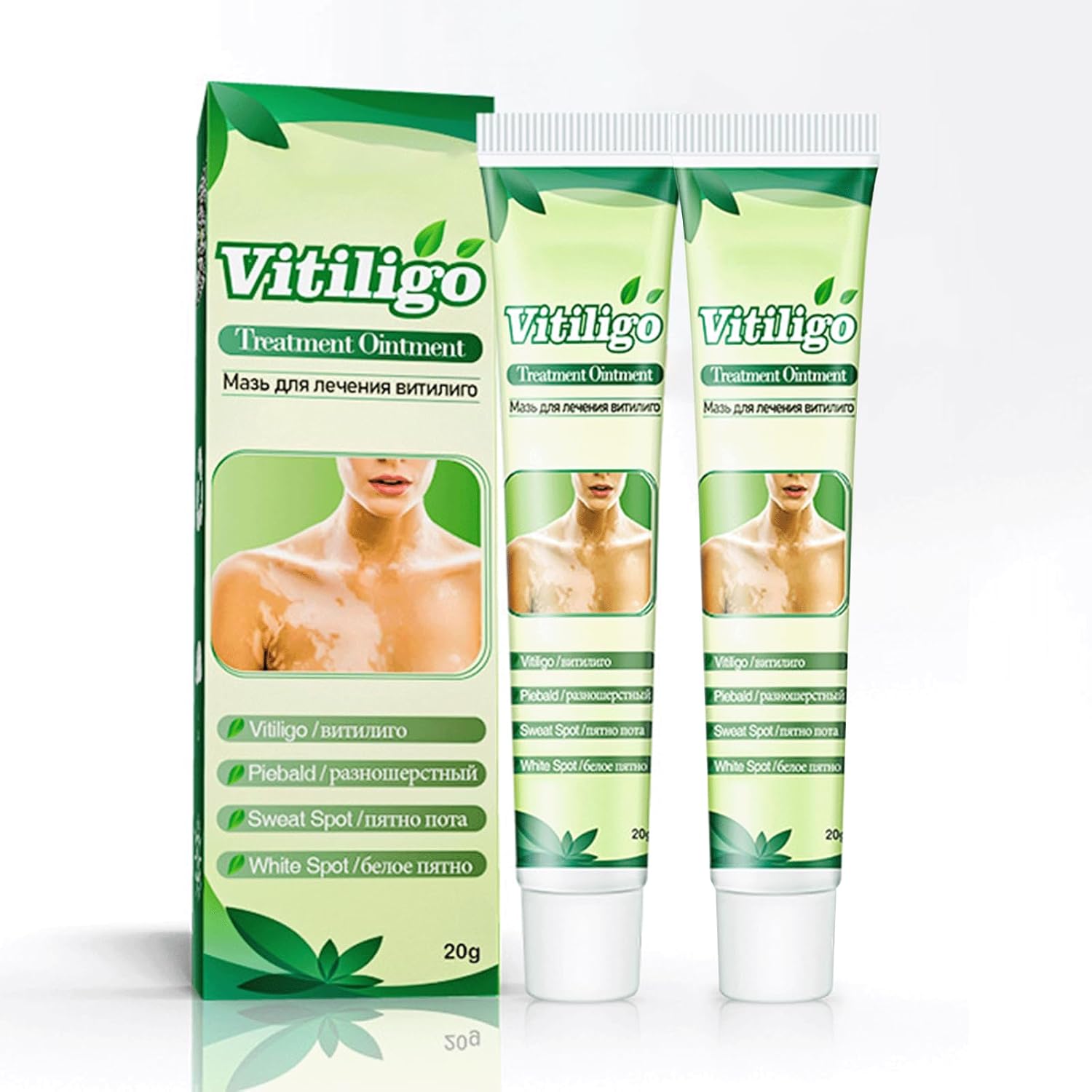 Vitiligo Treatment Cream, Natural Mild Restore (2p