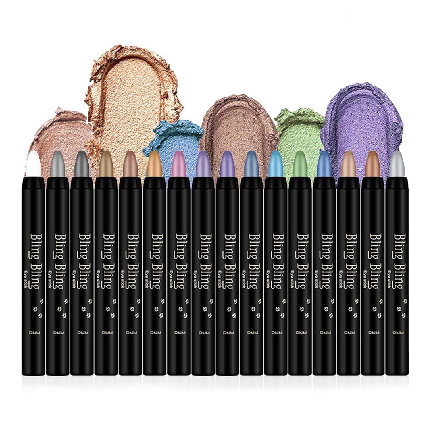 16 Colors Shimmer Eyeshadow Stick Set: Highlighter&hellip;
