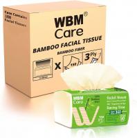 WBM Care Bamboo Facial Tissues, Bulk Box of 12 Pac