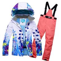 Women'S Ski Suit, Windproof, Waterproof, Snowboard, Outdoor Sportswear, Ski Jacket+Trousers, Camping