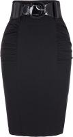 Women's Stretchy Pencil Skirt Side Pleated Busines&hellip;