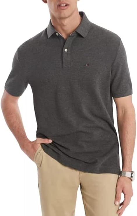 Tommy Hilfiger Men's Cotton Pique Polo Shirt – Classic Fit for Pakistan
