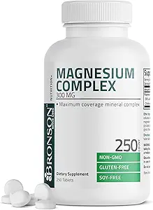 Bronson Magnesium Complex Maximum Coverage 300 Mg, 250 Tablets