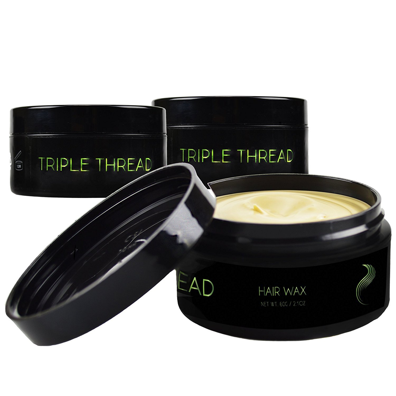 Triple Thread Hair Wax Clay for Men, 2.1oz, 3 Pack