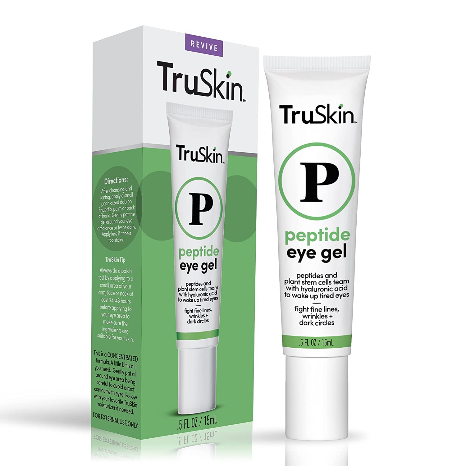 TruSkin Peptide Eye Gel with Hyaluronic Acid and Vitamin E - 0.5oz (15ml)