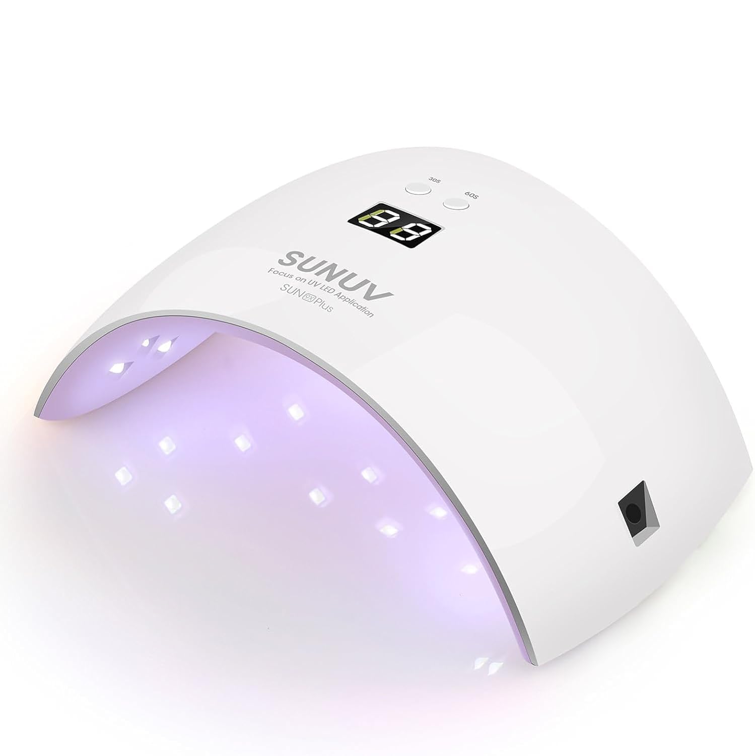SUNUV UV Light for Nails, UV Nail Lamp for Gel Nail Polish Curing Lamp with Sensor 2 Timers and Display SUN9X Plus Nail Dryer Pink