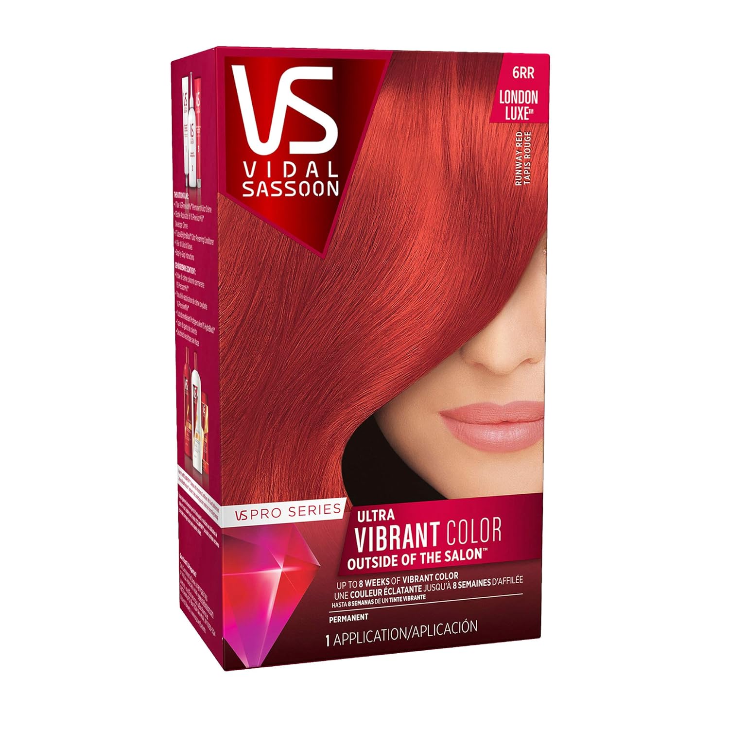 Vidal Sassoon Pro Series Permanent Hair Dye, 6RR Runway Red