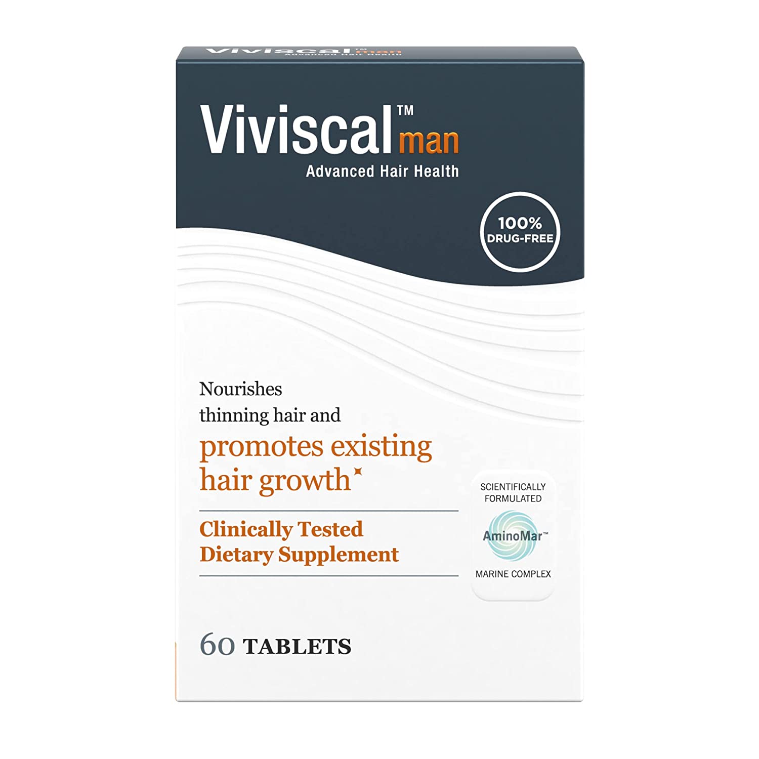Viviscal Men's Advance Hair Health & Growth Supplements Clinically Tested - 60 Tablets