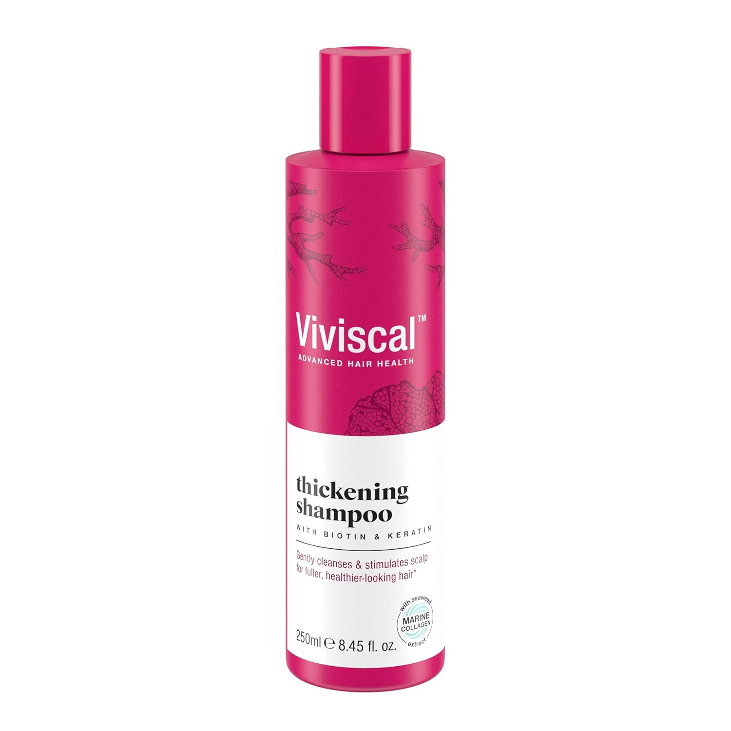 Viviscal Thickening Shampoo with Biotin & Keratin - 250ml Hair Strengthening Formula with Marine Collagen - Reduces Breakage for Thicker, Healthier Looking Hair - Premium Import