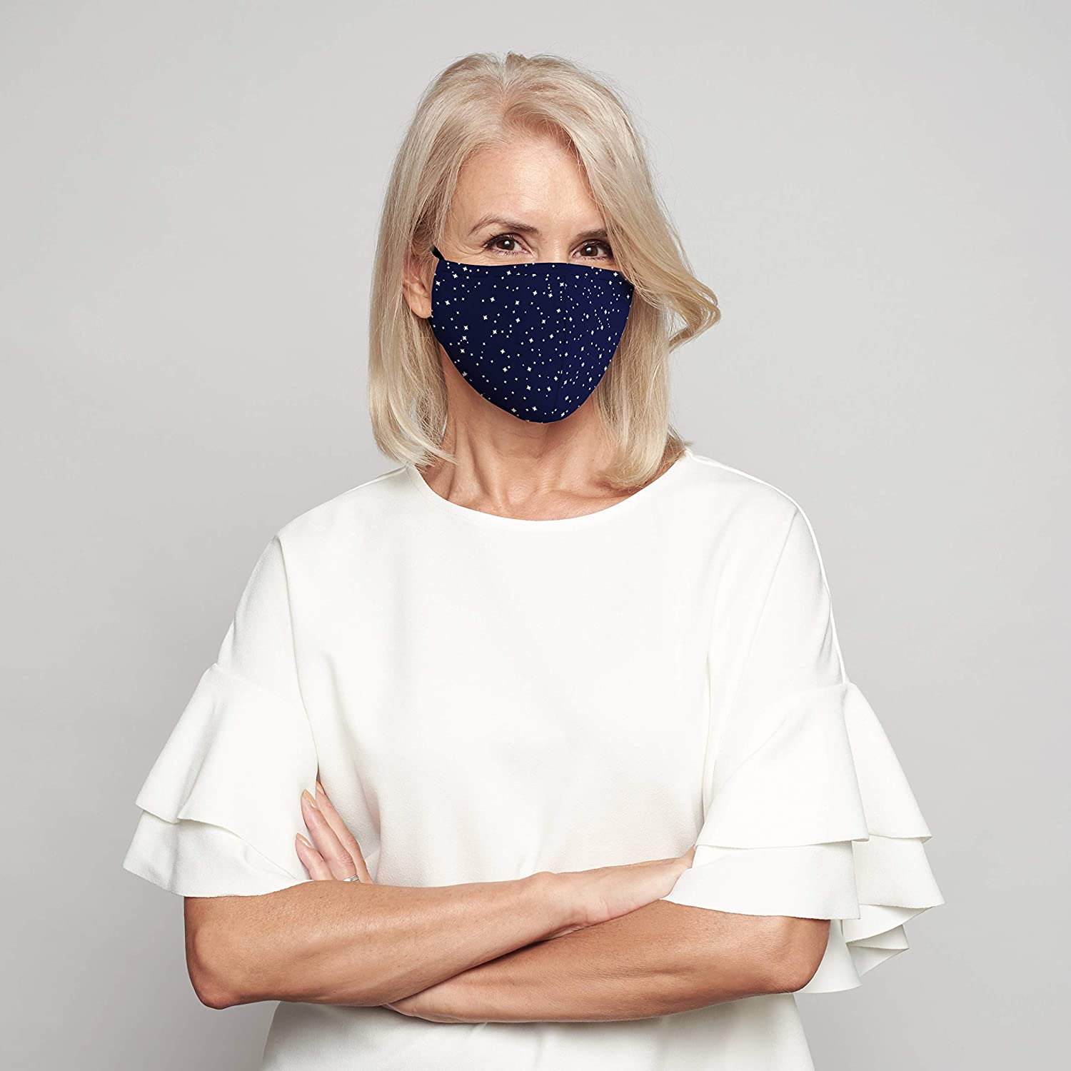 Weddingstar 3-Ply Adult Washable Cloth Face Mask Reusable and Adjustable with Filter Pocket - Zodiac Stars