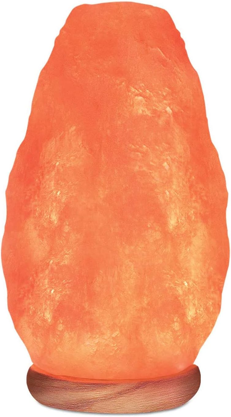 Wood, Crystal Himalayan Glow 1002 Crystal, Polished Salt Lamp - 5-7 Lbs