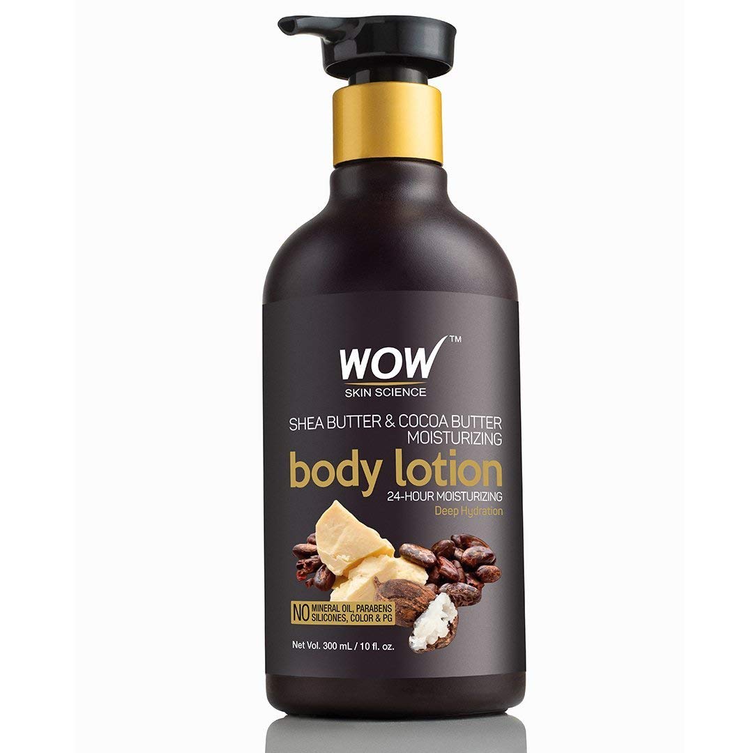 WOW Shea & Cocoa Butter Moisturizing Body Lotion (Deep Hydration) - Daily Skin Moisture For Men 