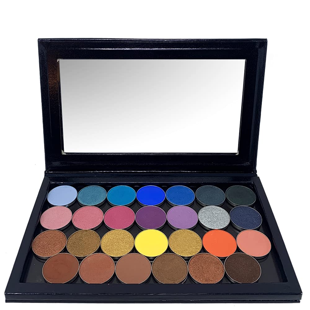 Z Palette Large Black Empty Magnetic Makeup Palette with Clear Window - 8.64oz (244g)