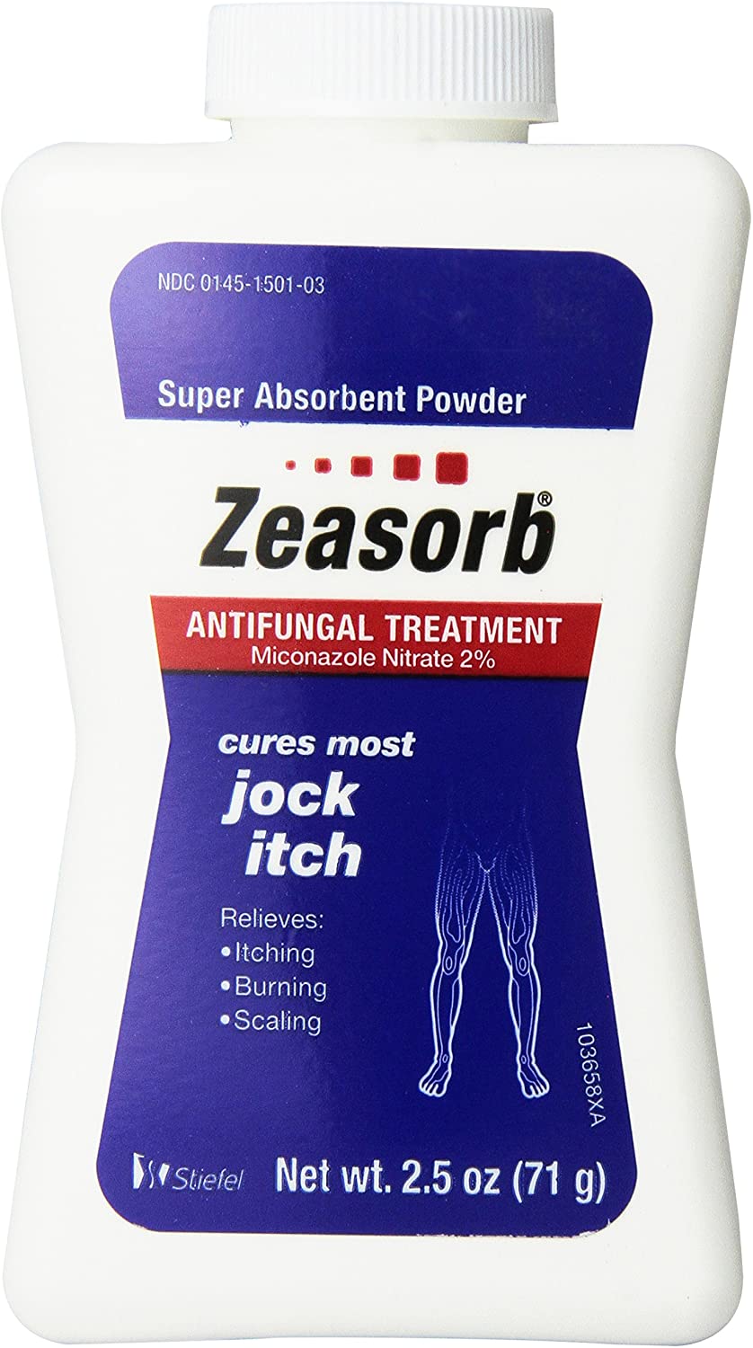 Zeasorb Antifungal Treatment Powder, Jock Itch (3 Pack) - 2.5 Oz (71g)