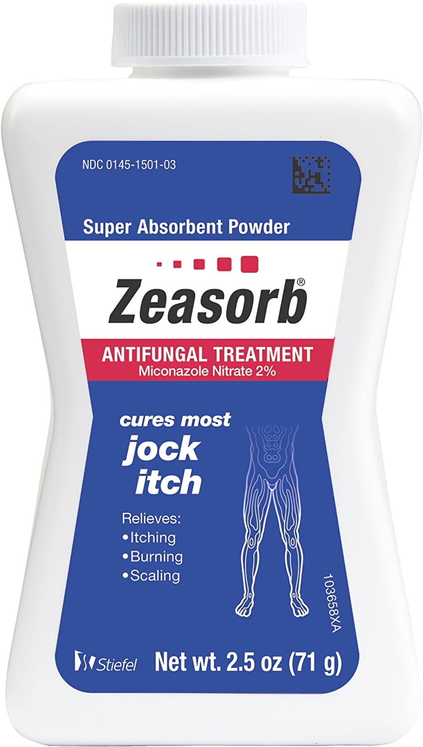 Zeasorb Antifungal Treatment Powder, Jock Itch,  (Pack of 2) - 2.5 Oz (71g)
