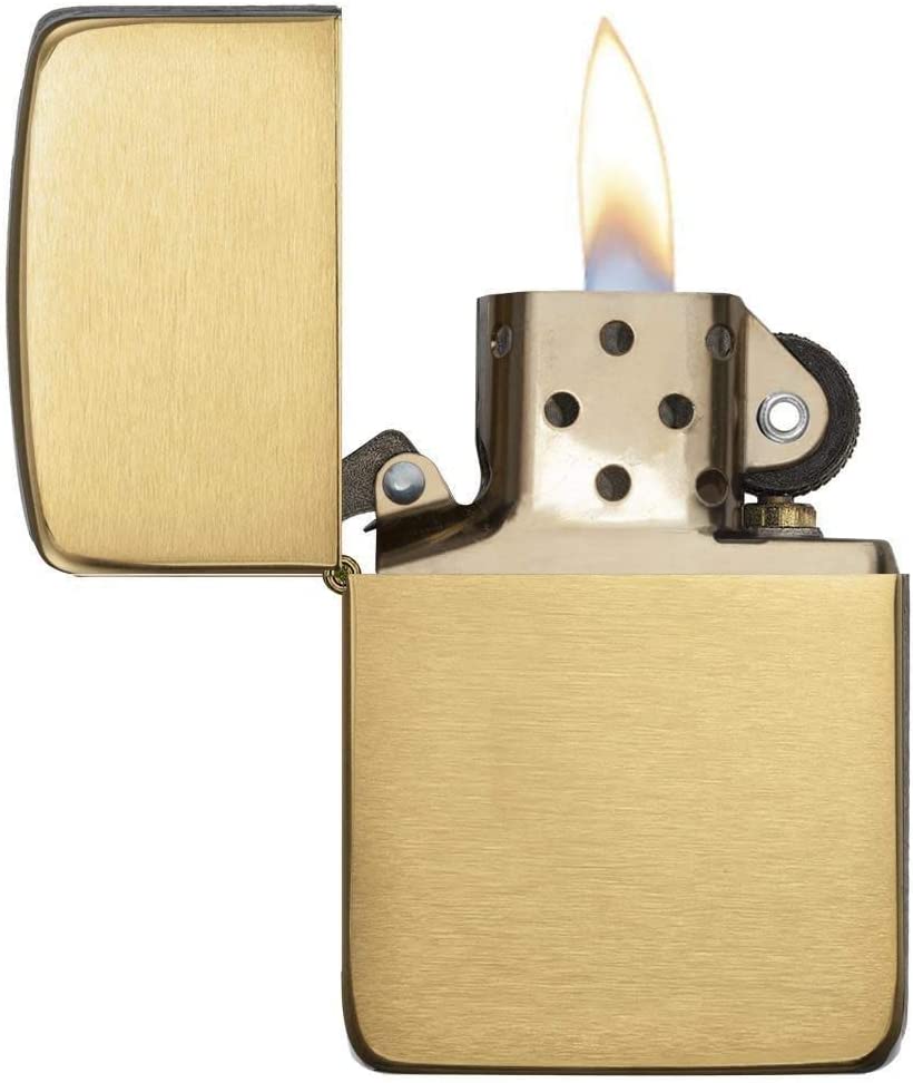 Zippo Pocket Lighter, Brushed Brass - 1941 Replica