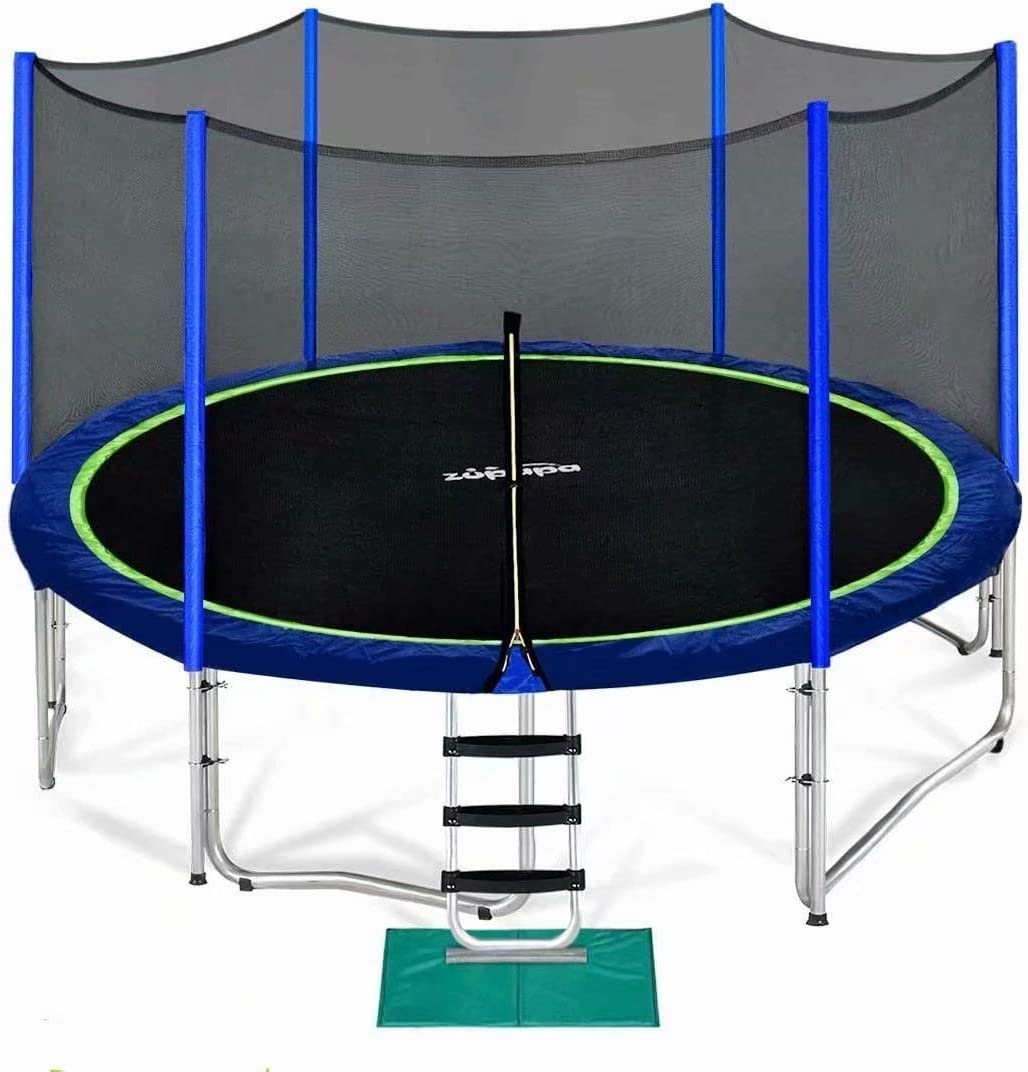 Zupapa Outdoor Backyards Trampolines for Kids, ASTM and TUV Standards, Blue, 16Ft